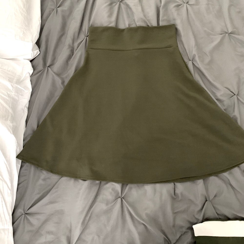 Azure olive green skirt